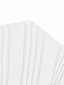 SHEIN EZwear 加大码黑色高腰休闲保暖打底裤，秋冬季 - 白色 - 查看 7