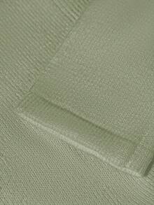 GlowEve Áo khoác cardigan ngắn bo eo viền bèo nhún thời trang cho nữ, trang trí nút kim loại độc đáo, áo len trắng sang trọng - Màu xanh Bạc hà - Xem 6