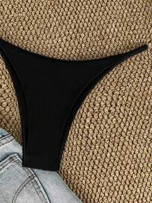 Oceva Summer Beach Thong Bikini Panty - Black - View 3