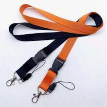 Solid Color Polyester Lanyard, Multi-Color Student ID/Work Badge Detachable Clips Strap Back To School - one-size - View 37