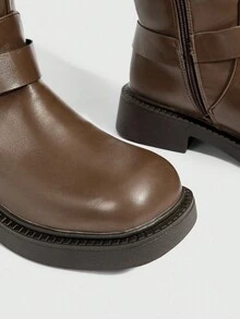 Rosivie 女士休闲中筒靴，秋冬款 - 摩卡棕 - 查看 10