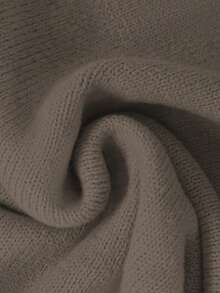 GlowEve 女士蓝色毛衣，新款秋冬金属纽扣不对称开襟羊毛衫，百搭通勤风格 - 深灰色 - 查看 5