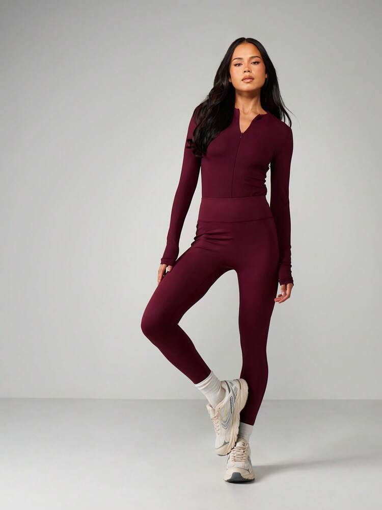 MISSGUIDED Leggings attivi senza cuciture in vita alta per yoga, fitness, corsa, stretch, lunghezza intera per donne