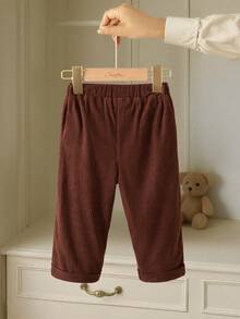 Souflis Souflis 2025 Pantaloni casual blu navy autunno/inverno per bambini piccoli, versatili per uscite, scuola, gioco e altro ancora - Blu Navy - Visualizzare 2