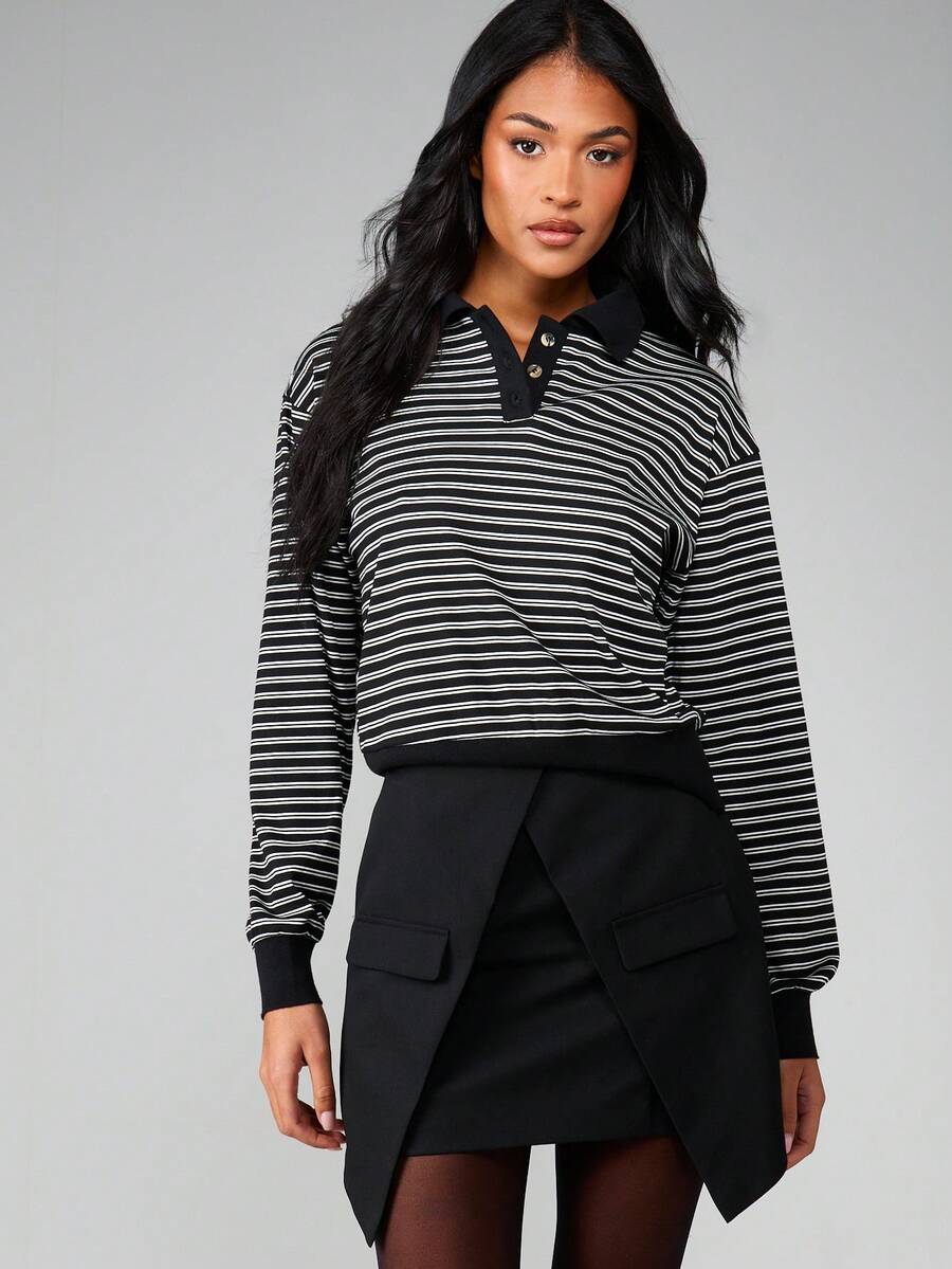 MISSGUIDED Wrap Front High Waist Crepe Mini Skirt With Cargo Pocket Panel Detail For Fall Winter