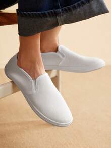 CUCCOO EASI 女士纯色休闲日常百搭平底帆布鞋