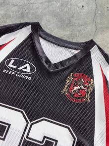 AXEPEAK Áo thun nam rộng rãi thoáng khí in họa tiết gradient - Nhiều màu - Xem 5