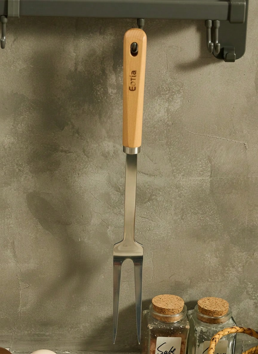 Cirelle 1支肉叉,专业餐具厨房不锈钢工具,烘焙烹饪必备,厨师礼品,耐用餐具,家用餐厅升级之选 - 彩色 - 查看 1