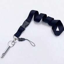 Solid Color Polyester Lanyard, Multi-Color Student ID/Work Badge Detachable Clips Strap Back To School - one-size - View 14