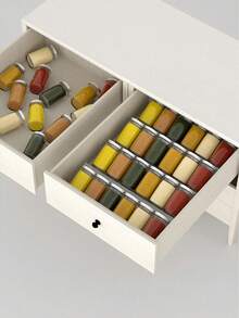 1 pieza Organizador de cajón de especias - Expandible, Acrílico, Ajuste personalizado - Organiza los cajones de la cocina, Estante para frascos de especias, Armarios, Despensa - Blanco - Ver 5