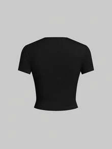 SHEIN EZwear 5件/套 基本款纯色修身短袖T恤 - 彩色 - 查看 4
