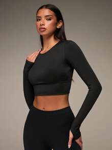 SHEIN BAE Top deportivo de tanque con suavidad y transpirabilidad para entrenamientos - Negro - Ver 1