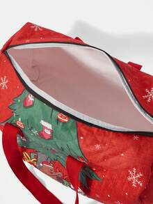 We Bare Bears X SHEIN Cute Women's Large Capacity Cartoon Pattern Tote Bag, Travel Bag, Tote Bag, Over Night Holiday Luggage Travel Duffel Bag, Large Capacity Waterproof Gym Bag, Weekend Carry-On Handbag, Christmas, Xmas - cartoon - View 7