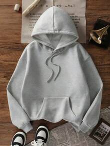 Sudadera con gorro para damas de patrones divertidos, sudadera casual con gorro y mangas largas para otoño-invierno, sudadera cómoda y casual para otoño-invierno, lavable a máquina, atuendo de festividad, cómoda para uso casual, tela suave y elección perfecta - Ceniza de flor ligera - Ver 3