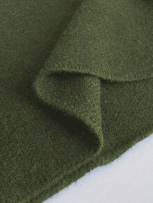 Elenzga Sweater Longgar Lengan Panjang Kasual Wanita Ukuran Besar, Atasan Pullover Ukuran Besar yang Menawan untuk Musim Gugur/Dingin - Hijau Tentara - View 7