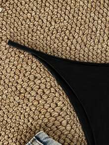 Oceva Summer Beach Thong Bikini Panty - Black - View 4