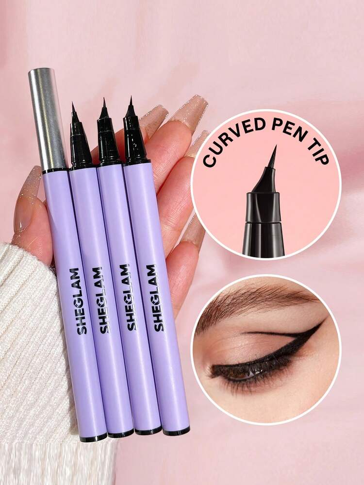 SHEGLAM Delineador Angular Pro-Flex Preto Altamente Pigmentado Matte LáPis Delineador Iniciante Secagem RáPida Ultra À Prova D'ÁGua E Suor Iniciante MescláVel Suave Maquiagem Para Os Olhos Kohl Kajal Marca Beleza Maquiagem Maquiagens CosméTico Para Mulheres E Garotas Perfeito Para Outono E Inverno Ideal Para Y2K Moda Elegante Adequado Para AniversáRio Dia Das MãEs Carnaval Prenda Festa De Pronto Melhor Cor - Preto - Visão 8
