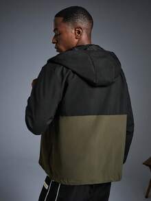 Driftmere Jaket Windbreaker Pria Tahan Air Kasual dengan Tali Serut dan Tudung, Dilengkapi Banyak Kantong dan Resleting, Serbaguna untuk Pemakaian Sehari-hari, Cocok untuk Musim Gugur, Semi, hingga Musim Panas - Hijau Tentara - View 3