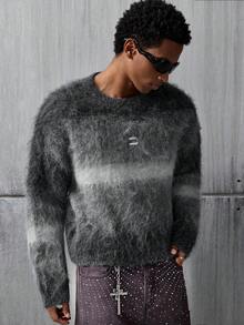 NEON BLANC品牌 - 新款男士套头毛衣 - 提花针织撞色款 - 时尚高端 - 灰色 - 查看 4