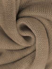 GlowEve 长袖圆领系带灰色毛衣裙，奢华简约时尚，百搭优雅，适合多种场合