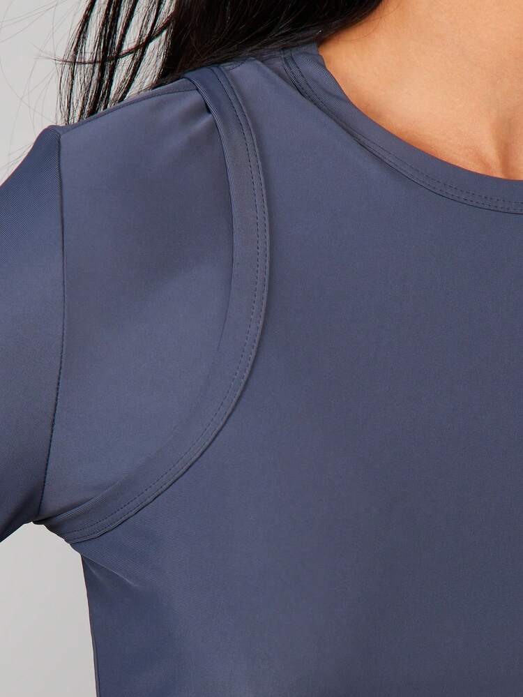MISSGUIDED Long Sleeve Top With Racer Seam Detail