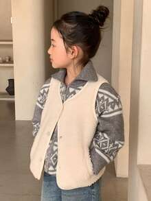 DAZY 女童羊毛夹克背心