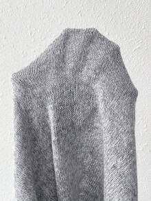 SHEIN Raffinéa 纯色无袖针织休闲连衣裙，秋冬款 - 灰色 - 查看 7