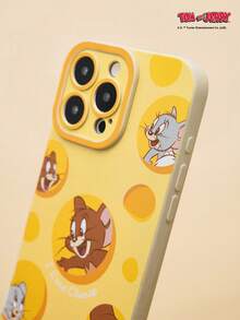 TOM & JERRY X Joivida 1pc Cute Cheese Pattern Cartoon Phone Case, Fashion Protective Cover, Shockproof & Scratch-Resistant, Compatible With , Great For Daily Use Or A Fun Gift For Cheese Lovers - Multicolor - View 7