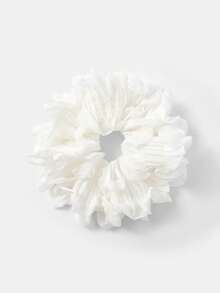MOTF PREMIUM CHAMPAGNE FAUX SILK SCRUNCHIE - White - View 3
