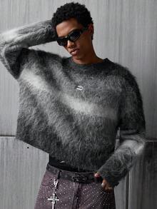 NEON BLANC品牌 - 新款男士套头毛衣 - 提花针织撞色款 - 时尚高端 - 灰色 - 查看 7