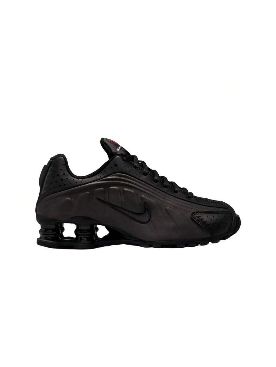 Nike Shox R4 Kids Sneakers Black / Bright Crimson CW2626 - 黑色/黑色 - 查看 1