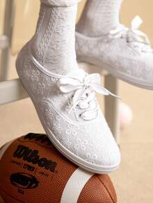 CUCCOO EASI 女士时尚优雅花卉刺绣平底帆布鞋