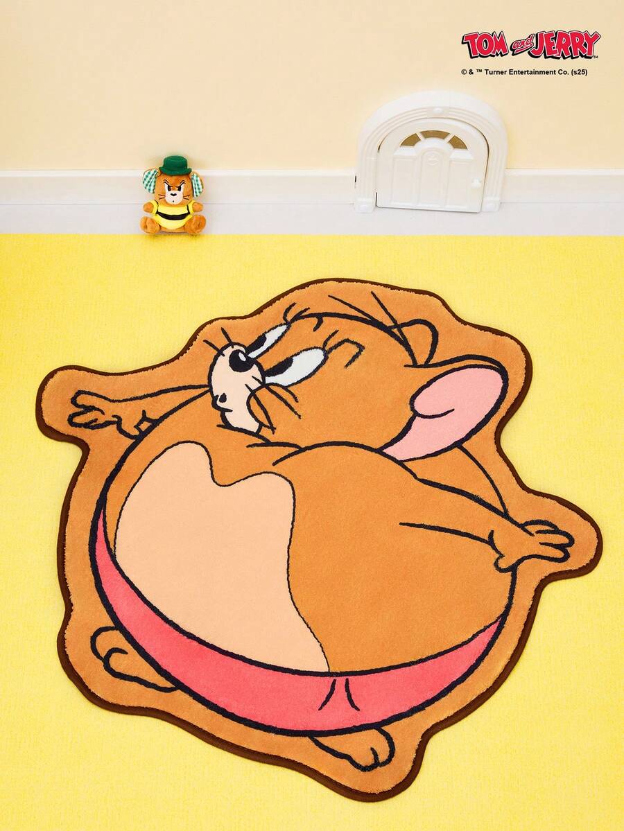 TOM & JERRY X Joivida 1 buah Karpet Kartun Tikus Berlisensi, Alas Lantai Lembut dan Mewah dengan Desain Karakter yang Menggemaskan, Nyaman dan Cerah untuk Kamar Tidur, Ruang Tamu, Sofa, atau Kamar Anak, Sempurna sebagai Aksen Lantai atau Aksesori Sofa, Disarankan Dicuci dengan Tangan - MultiWarna - View 1