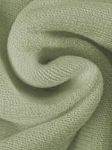 GlowEve Áo khoác cardigan ngắn bo eo viền bèo nhún thời trang cho nữ, trang trí nút kim loại độc đáo, áo len trắng sang trọng - Màu xanh Bạc hà - Xem 3