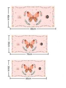 1 件装大号加长游戏鼠标垫，带防滑橡胶底座，适用于办公室、电脑、键盘、笔记本电脑和家用桌面（粉色蝴蝶） - 彩色 - 查看 2