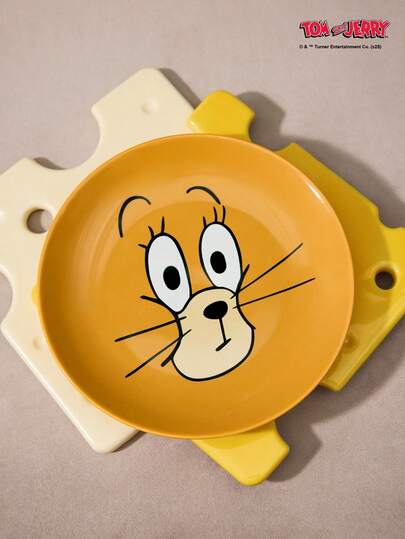 TOM & JERRY X Joivida 1 件陶瓷餐盘，适用于家庭、客厅、餐厅、厨房，可用作零食盘、糖果盘、甜点盘、沙拉碗、储物盘、蛋糕盘、水果盘、餐盘、碗，可盛放谷物、蔬菜、肉类、面包，适用于家庭聚会、派对、餐厅、野餐、婚礼庆典、派对服务托盘。