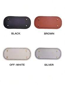 1个/2个/3个铆钉PU皮革篮底，适用于钩编DIY手提包、单肩斜挎包 - 圆形底部带孔，方便编织 - 无衬里，单色，边缘涂漆，专为手工制作而设计，无闭合配件。 - 彩色 - 查看 22