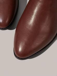 Styleloop Botas de tobillo de unicolor casual para mujer - Burdeos - Ver 5