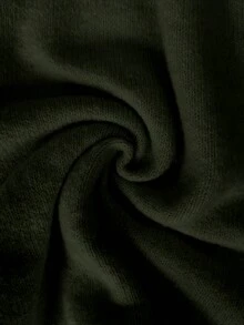 Elenzga 女士优雅圆领蕾丝边蝴蝶结装饰毛衣 - 軍綠色 - 查看 7