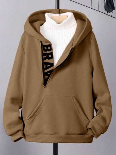 Sparklyn Teen Boy Casual Letter Print Sweatshirt, Autumn/Winter