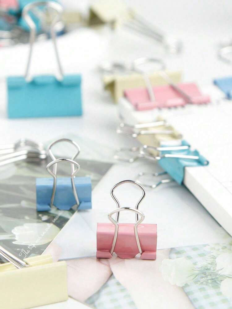 40 Pcs Small Binder Clips, Assorted Colors Mini Paper Clips For Office School Document Organization - Multicolor - View 4