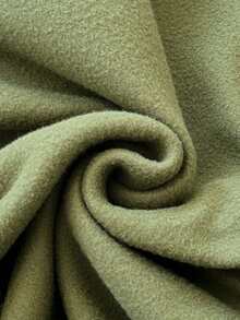 INAWLY Women's Loose Split Half Zip Sweatshirt - Army Green - View 8