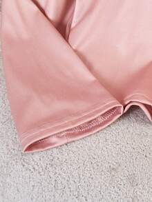 SHEIN Valentine's Day  2pcs/Set Teen GirlPink Heart & Letter Print Pajama Set, Long Pants & Long Sleeve, Comfortable Loungewear - Multicolor - View 8