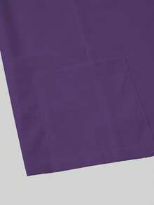 PopScrub Solid Color V-Neck Short Sleeve Pocket Scrub Uniform Top Comfortable Stylish Fashion Uniform Classic Unisex  Scrub Basic - Purple - View 5