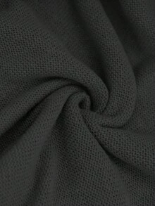 Modelyn Plus Size Women Casual Solid Color Long Sleeve Sweater Dresses Sweater For Women Black Sweater - Black - View 7