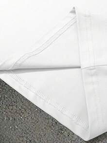 Manfinity Homme T-shirt casual a maniche corte con stampa di lettere e blocchi di colore, scollo rotondo, versatile - Multicolore - Visualizzare 6