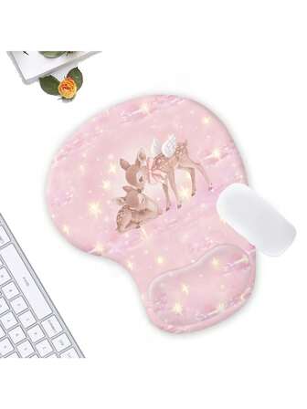 Betty Boop | ROMWE Tappetino per mouse con poggiapolsi spesso, antiscivolo, resistente all'acqua, con motivo a pois e cartoni animati