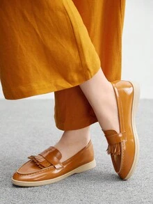 CUCCOO BIZCHIC Women's Casual Slip-On Flat Athletic Sneakers - Brown - View 7