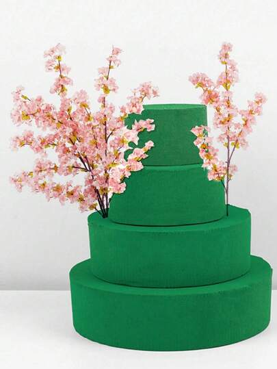 20pcs/10/5/4/2pcs 16.5cm/4cm*12cm/4cm*8cm/4cm Round Floral Foam, Green Wet Dry Flower Foam, Florist Plant Foam Block For Wedding, Artificial Aisle Flowers