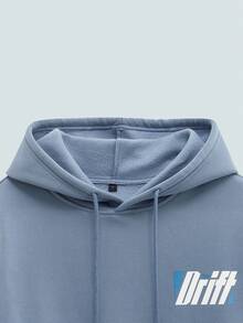 Modcrash 男士连帽衫，秋冬新品 | 街头漂移赛车印花黑色百搭连帽卫衣 - 淺藍色 - 查看 3